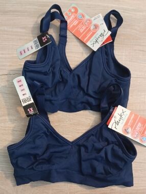 NWT two XS Nursing bras. Breast Feeding Platex WireFREE WireLESS Maternity bra